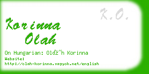 korinna olah business card